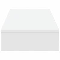 Monitorstandaard 100x27x10 cm bewerkt hout wit - thumbnail