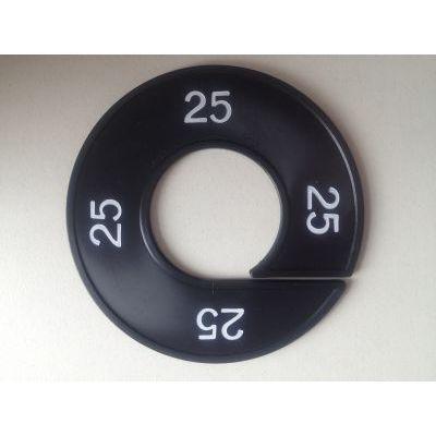 Maatring zwart/wit 25