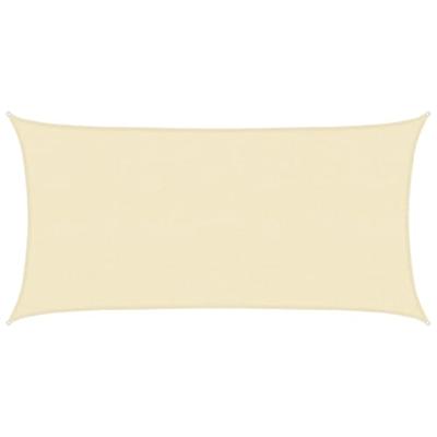 VidaXL Zonnezeil 160 g/m² 2,5x5 m hdpe crèmekleurig