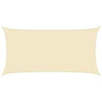VidaXL Zonnezeil 160 g/m² 2,5x5 m hdpe crèmekleurig - thumbnail