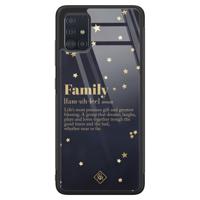 Samsung Galaxy A51 glazen hardcase - Family is everything - thumbnail