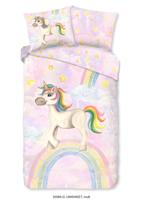 Good Morning Kinderdekbedovertrek "eenhoorn en regenboog" - Multi - (140x200/220 cm) - Katoen - thumbnail
