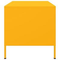 Salontafel 68x50x50,5 cm koudgewalst staal mosterdgeel - thumbnail