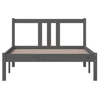 Bedframe massief hout grijs 100x200 cm - thumbnail