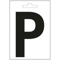 Nautic letter P zwart 100 mm. - thumbnail