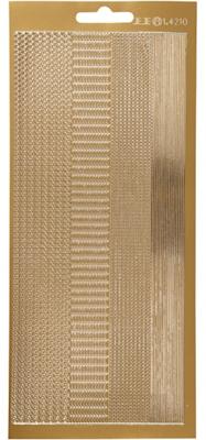 Creativ Company Stickers, randen, vel 10x23 cm, goud, 1 vel