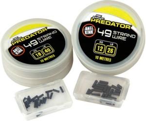 Fox Rage Predator 49 Strand Steel Wire 12Kg/26Lb 10M Inc Crimps 12kg / 26lbs