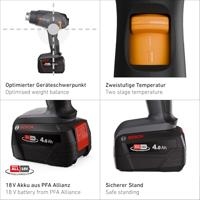 Steinel 088071 HEISSLUFTGEBLAESE AKKU MH 1 SET 4AH LG Accuheteluchtpistool 500 W Incl. accu, Incl. lader - thumbnail