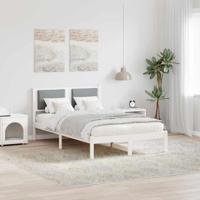 Bedframe Lichtgrijs 120 x 200 cm Massief grenenhout - thumbnail