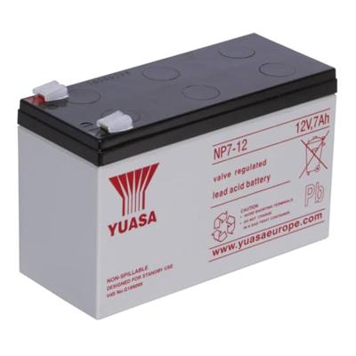 Yuasa NP7-12 Loodaccu 12 V 7 Ah Loodvlies (AGM) (b x h x d) 151 x 98 x 65 mm Kabelschoen 4.8 mm Onderhoudsvrij, VDS-certificering
