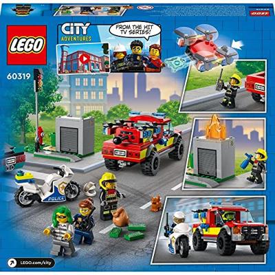 Lego City 60319 Brandweer en Politie Achtervolging
