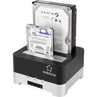 Renkforce RF-DOCKING-02 USB-A 3.0 SATA 6 Gb/s 2 poorten Harde schijf-kopieerstation 2.5 inch, 3.5 inch Met clone-functie - thumbnail