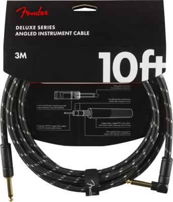 Fender Instrumentkabel Deluxe Black Tweed, Jack-Jack Haaks, 3m
