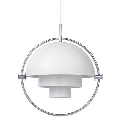 Gubi Multi-Lite Hanglamp - Chroom & Mat wit Gubi Multi-Lite Hanglamp - Chroom & Mat wit
