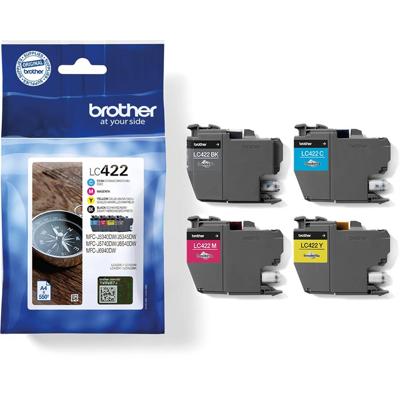 Inktcartridge brother lc-422val zwart 3 kleuren | 4 stuks