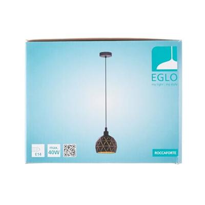Eglo Design hanglampRoccaforte Ø 17cm zwart met goud - 33345