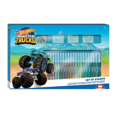 Multiprint Hot wheels kleurset met stempels, 41dlg.