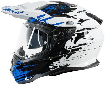 SPEC-X endurohelm "sx-62.01/r1" stinger adv helmet spac-x sx-62.01/r1 stinger adv s white/blue