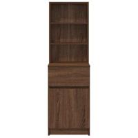 Nachtkastje 39x35x125 cm bewerkt hout bruin eikenkleurig - thumbnail