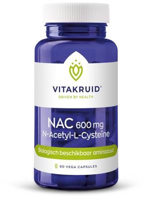 Vitakruid NAC 600mg N-Acetyl-L-Cysteine 60 Vegetarische capsules