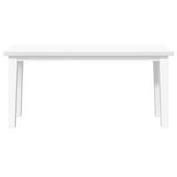 Bank 90 cm massief hout rubber wit - thumbnail