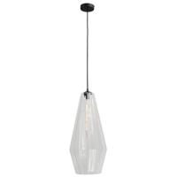 Masterlight Zwarte hanglampDiamond 27cm met helder glas - 2130-05-00-27 - thumbnail