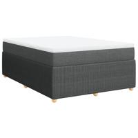 Boxspring met matras stof donkergrijs 180x200 cm - thumbnail