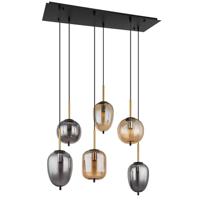 Globo 6-lichts hanglampBlacky zwart - 15345-6A - thumbnail