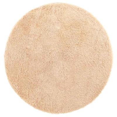 Hoogpolig vloerkleed NAVARRA 100x100 cm polyester beige