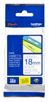 Labeltape Brother TZe, TZ TZe-243 PET Tapekleur: Wit Tekstkleur:Blauw 18 mm 8 m - thumbnail