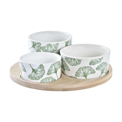 Set voor voorgerechtjes DKD Home Decor Wit Wit/Groen Bamboe Keramiek Lakens Tropisch 4 Onderdelen 18 x 18 x 1 cm Set voor voorgerechtjes DKD Home Decor Wit Wit/Groen Bamboe Keramiek Lakens Tropisch 4 Onderdelen 18 x 18 x 1 cm