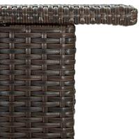 Tuinbartafel 120x55x110 cm poly rattan bruin - thumbnail