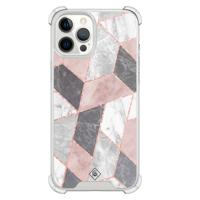 iPhone 12 Pro Max shockproof hoesje - Stone grid - thumbnail