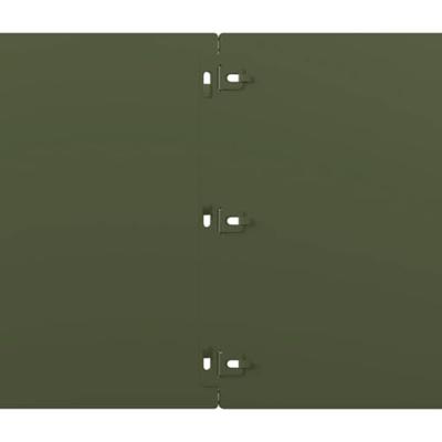 Gazonranden 10 st 25x103 cm koudgewalst staal olijfgroen