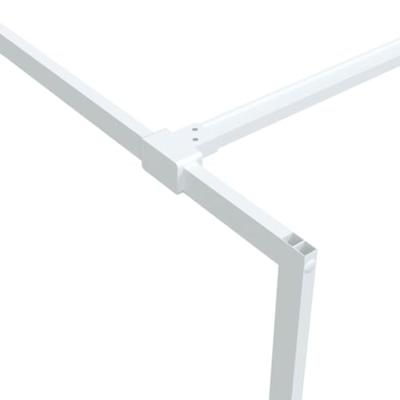 Inloopdouchewand 100x195 cm transparant ESG-glas wit - thumbnail