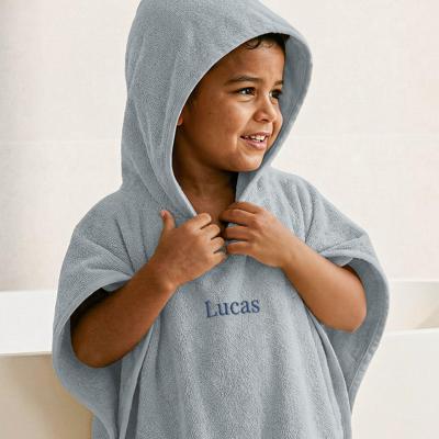 Kinderponcho met naam - 2/5 jaar - Blauw