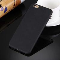Voor iPhone 6 Plus & 6s Plus effen kleur TPU beschermende hoes zonder ronde Hole(Black) - thumbnail
