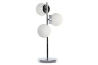 Bureaulamp DKD Home Decor 26 x 26 x 59 cm Kristal Zilverkleurig Metaal Wit 220 V 50 W 23 x 23 x 49 cm - thumbnail