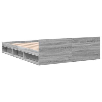 Bedframe met lades bewerkt hout grijs sonoma eiken 150x200 cm - thumbnail