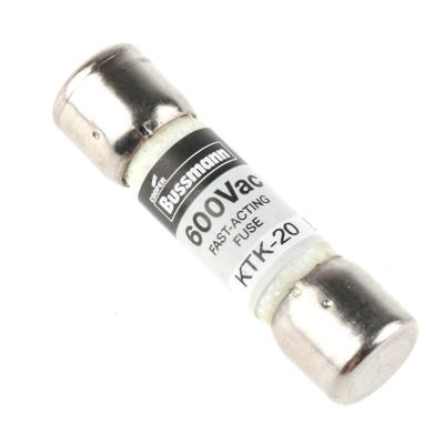 Eaton KTK-20 KTK-20 Zekeringsinzetstuk (Ø x l) 10 mm x 38 mm 20 A 600 V Supersnel -FF- Inhoud 10 stuk(s)