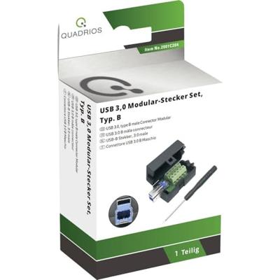 Quadrios 2001C204 USB 3.0 modulaire stekkerset, type B Stekker, recht 1 stuk(s)