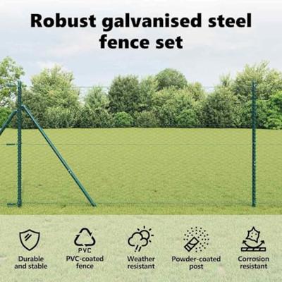 VidaXL Afrasteringspaal groen 25 x 1 m (36 mm gaas) staal