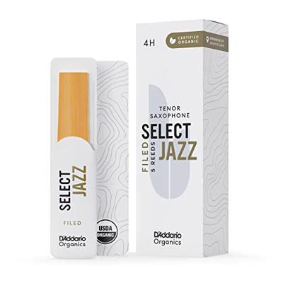 D'Addario Woodwinds ORSF05TSX4H Organic Select Jazz Tenorsaxofoonriet, 4 Hard, 5-pack