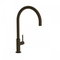 Keukenmengkraan Tres Study Exclusive 1-Hendel Uitloop Gebogen 26 cm Rond Zwart Brons Tres - thumbnail