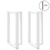Bartafelpoten 2 st T-vormig 60x35x(100-101) cm staal wit - thumbnail