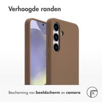 Accezz Liquid Silicone Backcover met MagSafe voor Samsung Galaxy S25 Plus Telefoonhoesje Bruin - thumbnail