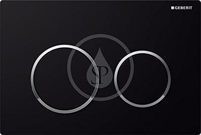Geberit Omega 20 bedieningspaneel glans zwart/chroom/zwart voor Geberit Omega inbouwreservoir 12cm Geberit Omega 20 bedieningspaneel glans zwart/chroom/zwart voor Geberit Omega inbouwreservoir 12cm