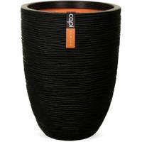 Capi Vaas Elegant Laag Rib NL 46x58 cm - Zwart - thumbnail