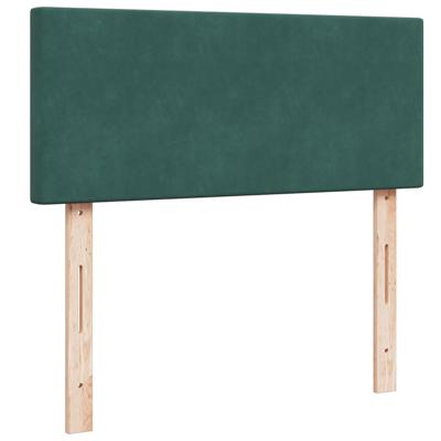 Boxspring met matras fluweel donkergroen 120x200 cm - thumbnail