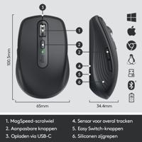 Logitech muis MX Anywhere 3 Compact Performance (Grijs) - thumbnail